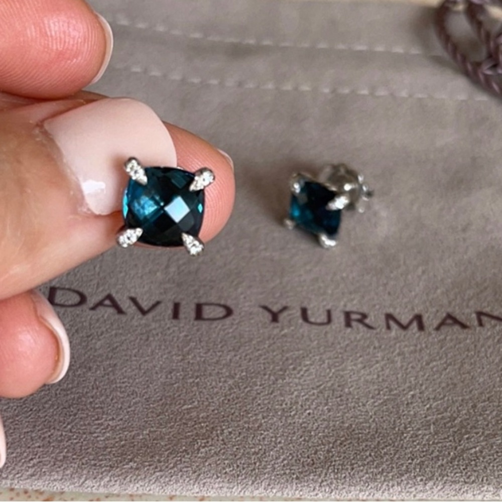 David Yurman Chatelaine Hampton Blue Earrings
